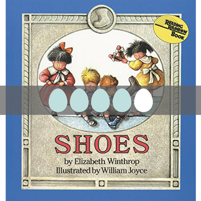 Read a review of the children's book Shoes on BusyNestNews.com